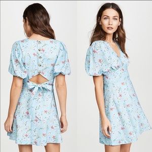 N12H CHARLOTTE DRESS FLORAL PRINTS PUFFY SLEEVES